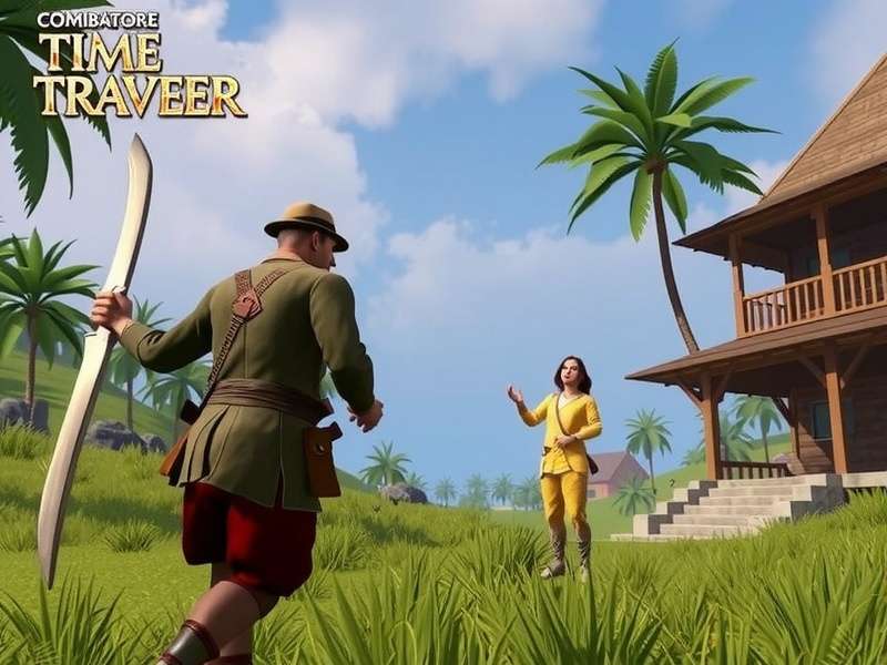 Coimbatore Time Traveler Gameplay Coimbatore Time Traveler gameplay showing a player interacting with a historical character
