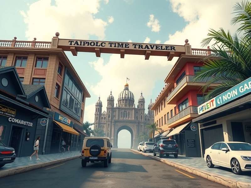 Coimbatore Time Traveler Cover Image Coimbatore Time Traveler game cover showing historic and modern Coimbatore